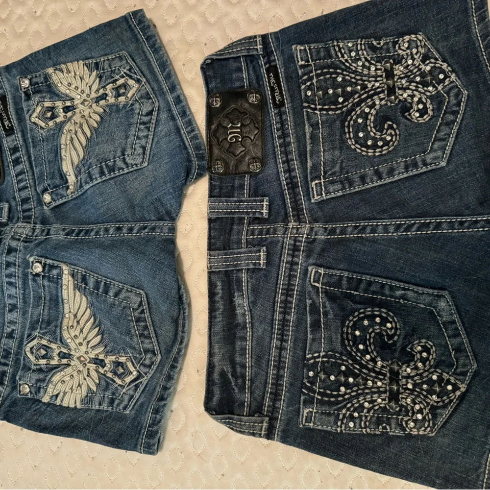 Two pairs of Miss Me Jean shorts, size 25. - Picture 1 of 4